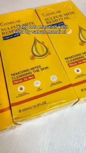 Clearlab Sulfur Mites Removal Bath Gel Removes Body Acne Itchy DrynessBody OdorAntiBacterialPrevent Psoriasis Eczema