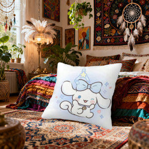 Sanrio | Sanrio Cinnamoroll Áo Gối 100% Polyester Toon Đệm Cho Phòng Ngủ Nhà Ghế Sofa Trang Trí Tatting Dệt Kim Gối