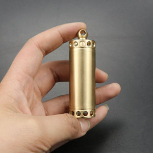 Hộp Đựng Thuốc Nhỏ Bằng Đồng Đục Lỗ Cầm Tay Chống Thấm Nước Hộp Đựng Thuốc Nhỏ Gọn Bằng Kim Loại Dùng Cho Tình Huống Khẩn Cấp