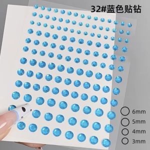 Concert Pink Rhinestone Face Stickers Music Festival Support Makeup Eye Circumference Face Light Diamond Tear Diamond Manicures Decoration Patch