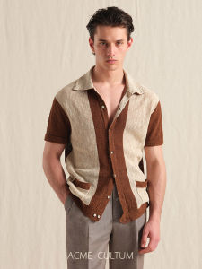 Breathable Lace Hollow Out Polo T Shirt Men