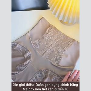 Quần gen bụng Melody họa tiết ren quyến rũ chất liệu sua lụa cao cấp - Hàng chính hãng loại 1 - Mã QG03