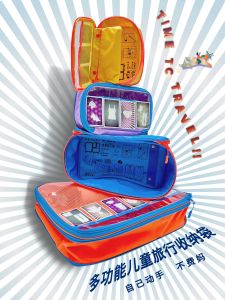 Childrens Multi-Functional Travel Storage Bag Wash Bag Waterproof Swimming Bag Luggage Set 20-22 Inch Drawstring PVC Material