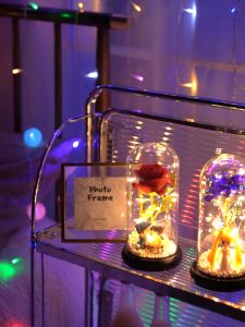 24K Gold Rose Flower with LED Light in Glass Dome Gifts for Mothers Day Valentine’s Day Anniversary Wedding Home Decor