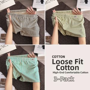 AOZIPAI | Cotton Loose Underwear Shorts Stripes