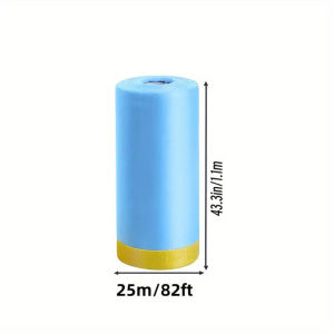 1PCS Pre-Taped Masking Film Plastic Sheeting Automotive Washi Tape No Residue Painters Plastic Drop Cloth for Painting