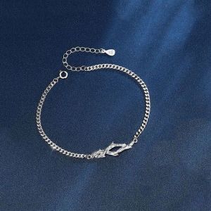 Eucalyptus And Bird Couple Bracelets Mens Simple Elegant Gift for Girlfriend Ins Style Minimalist Couple Jewelry Accessories