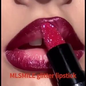 MLSMILE Multi-Color Non-stick Cup Matte Lipstick Lasting Easy Color Black Diamond Lipstick Shimmer Lip Gloss Dark Halloween Look