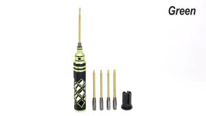 Bộ Tuốc Nơ Vít Lục Giác 5 Trong 1 1.5mm 2.0mm 2.5mm 3.0mm Dụng Cụ Kim Loại Cho FPV Racing Drone Heli Máy Bay Ô Tô Thuyền RC Bộ Dụng Cụ Sửa Chữa