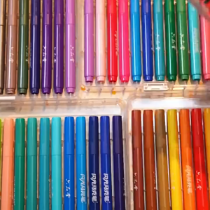 SeamiArt 24/36/48/60 สี Glittery อะคริลิค Marker ชุดปากกาแปรงนุ่มภาพวาดเครื่องเขียนนักเรียนชุดของขวัญ