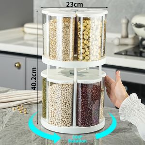 TAOXIAOHE | Rotating Food Grade Moisture-proof Anti-insect Sealed Storage Container