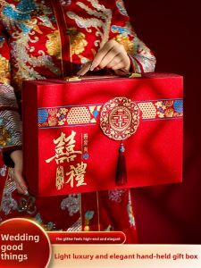 MONLEYTA | High-End Engagement Wedding Celebration Cash Gift Box Proposal Engagement Ceremony Traditional Red Envelope Wedding Supplies