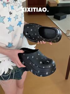 XIXITIAO | Thin Stylish Chef Slip On Sandals With Non-slip Arch Support Thick Sole Ventilation