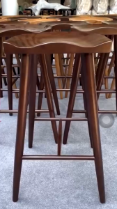 Ghế bar gỗ không tựa mặt lõm giá xưởng ghế bar cafe_Nội thất cao cấp_Seat&Chill (Có HĐ VAT)