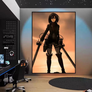 KAYOU | 5D DIY Diamond Painting Kit Mikasa Attack on Titan Anime Art Full Drill Rhinestone Mosaic Wall Decor Craft Kit Home Gift