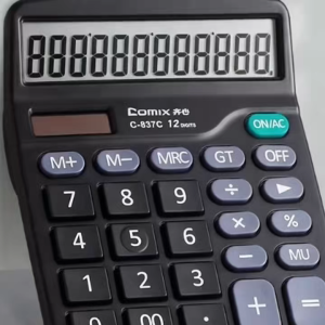 Comix C-837C Dual Power Solar Calculator Large Display Office Accounting Student
