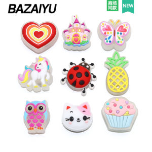 Phụ Kiện Giày LED Baizi Fish Romantic Bé Gái Hoa Giày Khoét Lỗ Caroll Khóa Giày Trang Trí Phụ Kiện Giày Thời Trang Mùa Xuân 2024