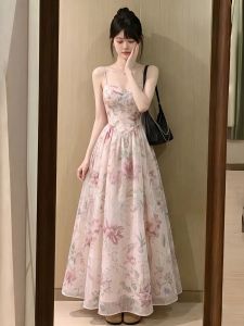 PAIBOLI | Đầm Dây Elegance Giảm Cân Hoa Văn Size Lớn