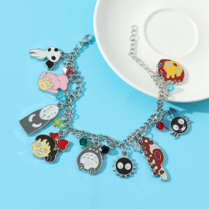Bandai | Pop Anime Hayao Miyazaki Peripheral Accessories Goldfish Hime Little Fire Man Totoro Bracelet Cute Gift Same Jewelry Gifts