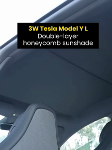 3W TESLA 2026-2027 Model YL Double Layer Honeycomb Foldable Sunshade