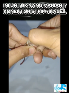 Sambungan led strip Cob siku L jepit 8mm connector strip led KONEKTOR CLIP+KABEL 8mm 2pin serbaguna