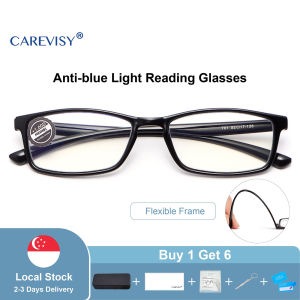 (Gift for parents) CAREVISY Flexible Reading Glasses Presbyopic Presbyopia Glasses Far Sighted Glasses Anti Blue Light Ray Spectacles for Adults Men Women