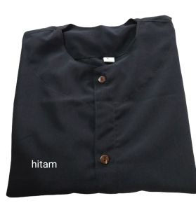 koko polos kancing tanpa kerah