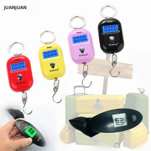 Cân Hành Lý Kỹ Thuật Số Mini 25kg/40kg Màn Hình LCD Di Động Cân Móc Bằng Thép Không Gỉ Dành Cho Du Lịch Có Chức Năng Treo
