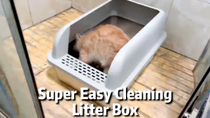 （Ready Stock）Cat litter box Stainless steel cat litter box 20L easy to clean
