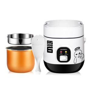 1.2L Portable Mini Electric Rice Cooker 2 Layers Heating Food Steamer Multifunction Meal Cooking Pot Lunch Box Cooking Machine