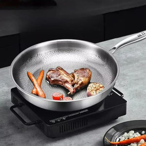 TBRBG Titanium Hammered Pan Pro With Lid Titanium Pans For Cooking Durable Scratch Resistant Non Stick Titanium Nutri Pan For Cooking