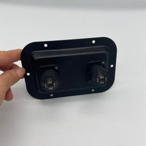 Metal Dual SpeakOn Terminal Plate Speaker Box Back Panel PA  Junction Box Back Wiring Panel
