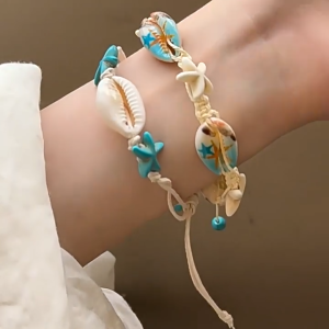 Gelang Bintang Kerang Alami Gaya Liburan Musim Panas Gelang Wanita yang Dapat Disesuaikan🔥Lovelylife