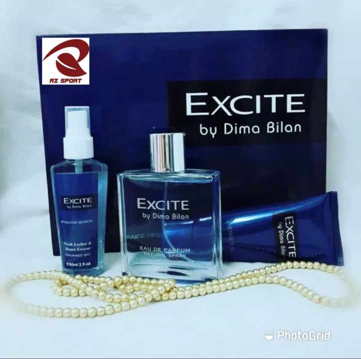 EXCITE BY Dima Bilan Perfume Gift 3 In 1 Set Christmas Gift For Men