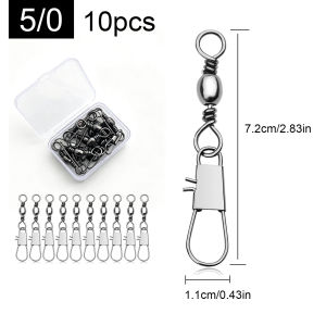10/20/50Pcs Swivels Fishing Connector Pin Bearing Rolling Swivel Snap Fastlock Clips Fishhook Fishing Tackle Accessories