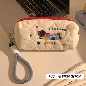 Portable Large Capacity Womens Cosmetic Bag Travel Outing Washing Bag New Model Handheld Cartoon Anime Nylon Material Storage Bag