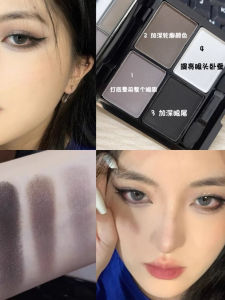 Matte Cement Color Eyeshadow Palette Nude Grey Smoke Evil Girl Makeup Eye Shadow Full of Earth Tones Black Color Beauty Tools