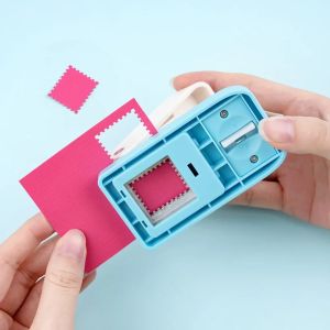 Dụng Cụ Đục Hình Chữ Nhật 1x0.8 Inch Kiểu Cần Gạt Dùng Cho Tem Thư Thủ Công Làm Scrapbook Nhiều Chất Liệu Khác Nhau Không Cần Điện.
