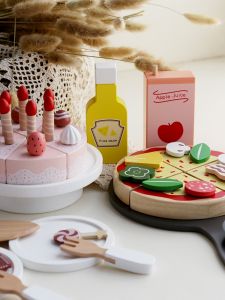 Simulated Pretend Play Set Wooden Realistic Food Model