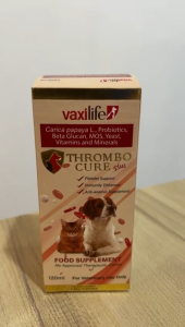 THROMBOCURE120ml bottle (Carica Papaya Yeast Bacillus sp. Vitamins and Minerals)