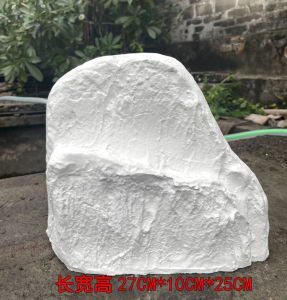 White Glass Steel Simulation Stone Hollow out Mountain Landscape Garden Decoration Modern Minimalist Style Handmade Artwork