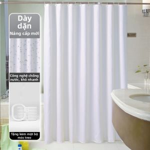 Rèm Tắm Chống Thấm Màu Trắng Dày