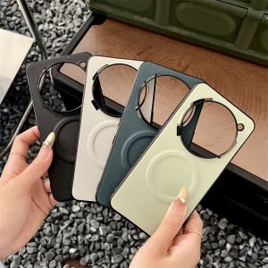 Magsafe Case for Nothing Phone (3a) Pro Nothing Phone (2a) Plus Simple Business Pure Color Leather Phone Case Hard Cover Drop-proof Shockproof Case