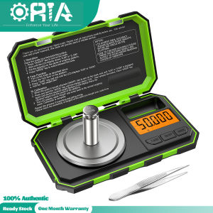 ORIA Milligram Scale 0.001g/50g Professional Pocket Scale Digita Jewelry Scale Electronic Smart Scale with 50g Calibration Weight LCD Display Units Tare