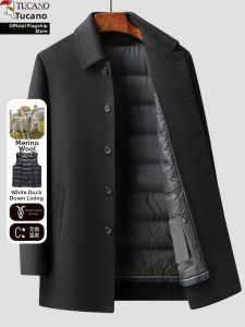 TUCANO | Winter New Mens Mid-length Wool Coat Detachable Lining