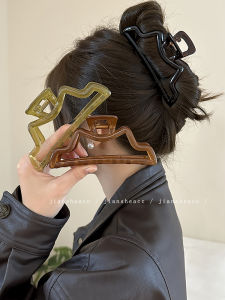 Large Size Acrylic Shark Hair Clip Irregular Simple Design Popular Internet Celebrity Hair Accessories for Updo Hairstyles