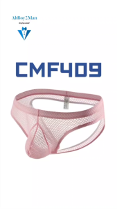 Mens Brief: Polyester Mesh Beehive Open Back Brief (CMF409)