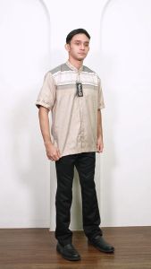 (BONUS DUS) Baju Koko Pria Dewasa Bahan Songket Halus Dingin Bagus Tebal MOERBA 19D243545