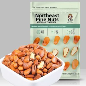 EIGHT GOLDEN CATS | Hand-peeled Original Flavor Large-sized Pine Nuts 500g