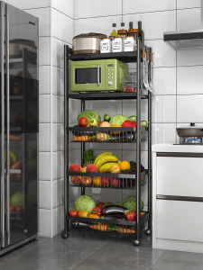 Kitchen Multi-layer Storage Rack Stand Microwave Oven Baking Oven Accessories Home Storage Refrigerator Gap Shelf Organizer